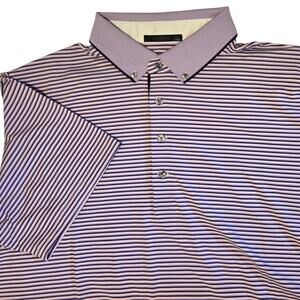 NWT Greyson Wassaw Golf Polo Shirt in Sunrise Purple sz XXL Button-down Collar